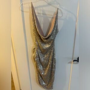 jluxlabel silver dress never worn size sml